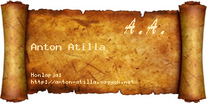 Anton Atilla névjegykártya